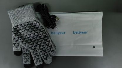 Picture of Bellyear Electrically heated gloves for Men Women, 3200mAh Rechargeable Electric Battery, Thin Heated Motorcycle Work Gloves Liners, Touch Screen Gloves Winter Hand Warmer for Hunting Skiing Snowboarding